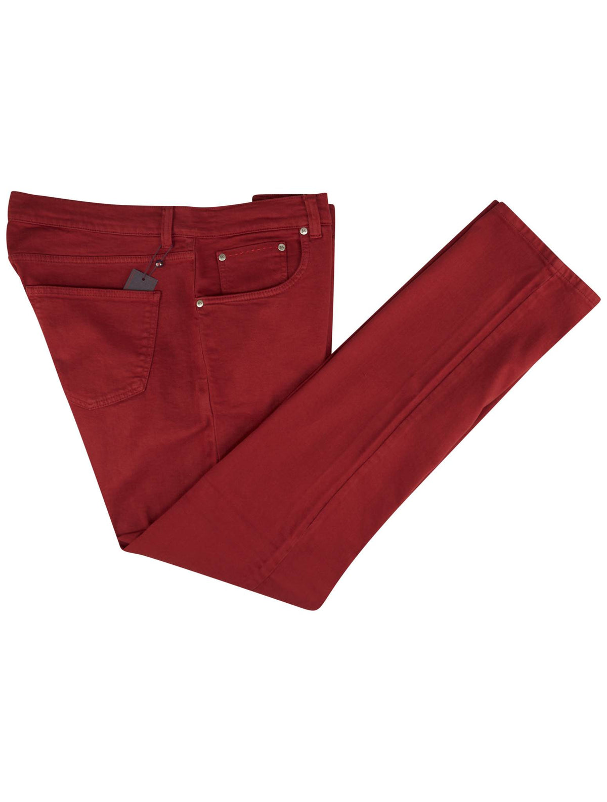 Isaia Red Cotton Ea Jeans