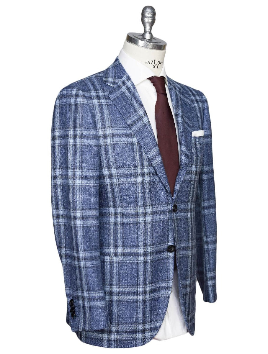 Kiton Multicolor Virgin Wool Silk Linen Blazer
