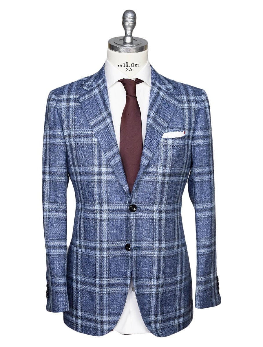 Kiton Multicolor Virgin Wool Silk Linen Blazer