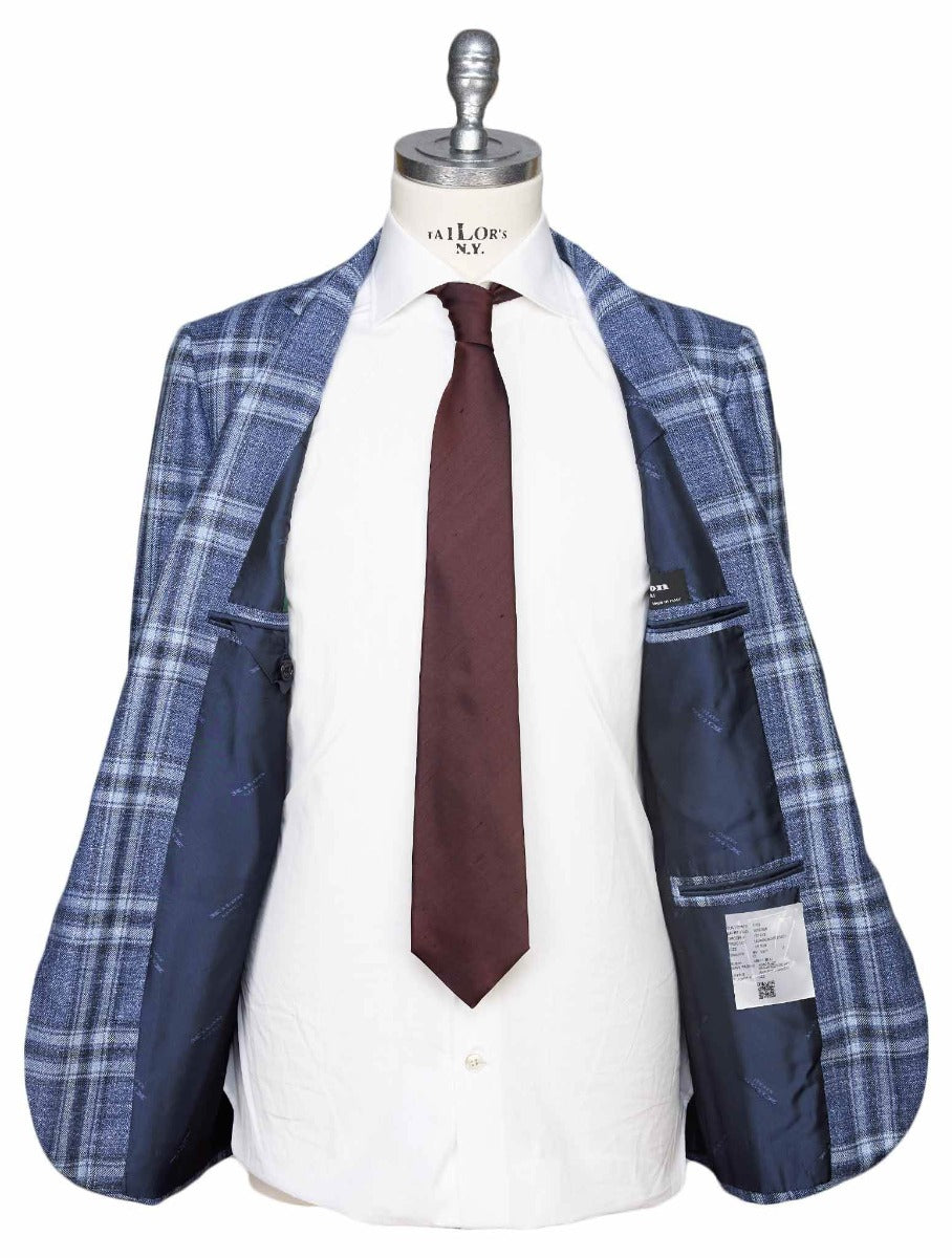 Kiton Multicolor Virgin Wool Silk Linen Blazer