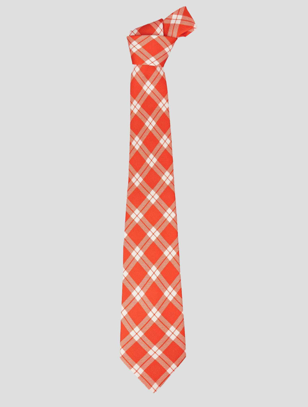 Kiton Kiton Orange White Silk Tie Orange / White 000
