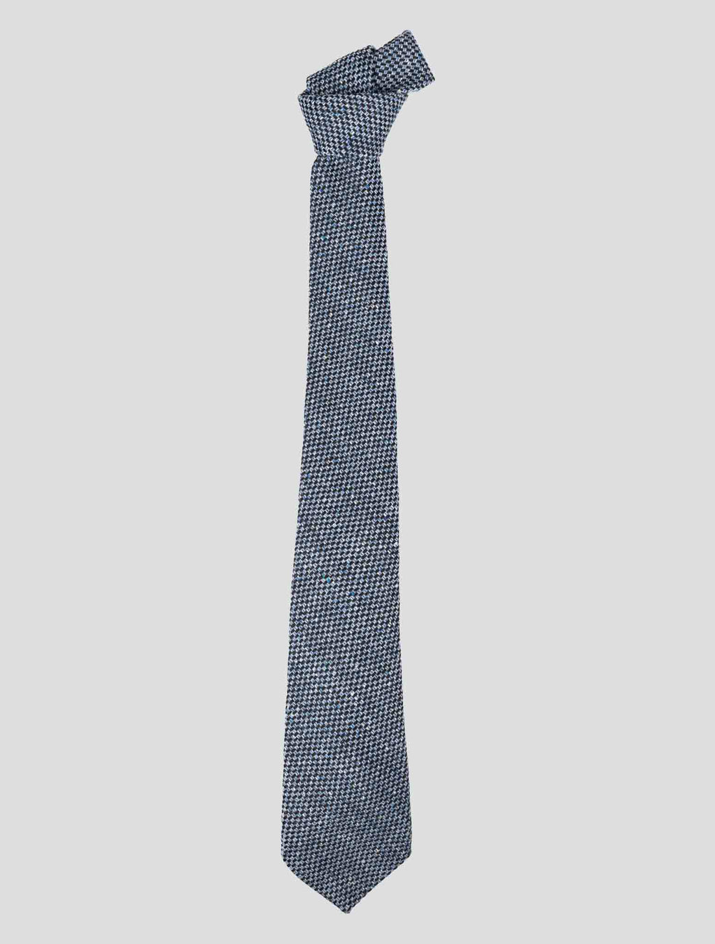 Kiton Kiton Blue Silk Wool Nylon Cotton Tie Blue 000