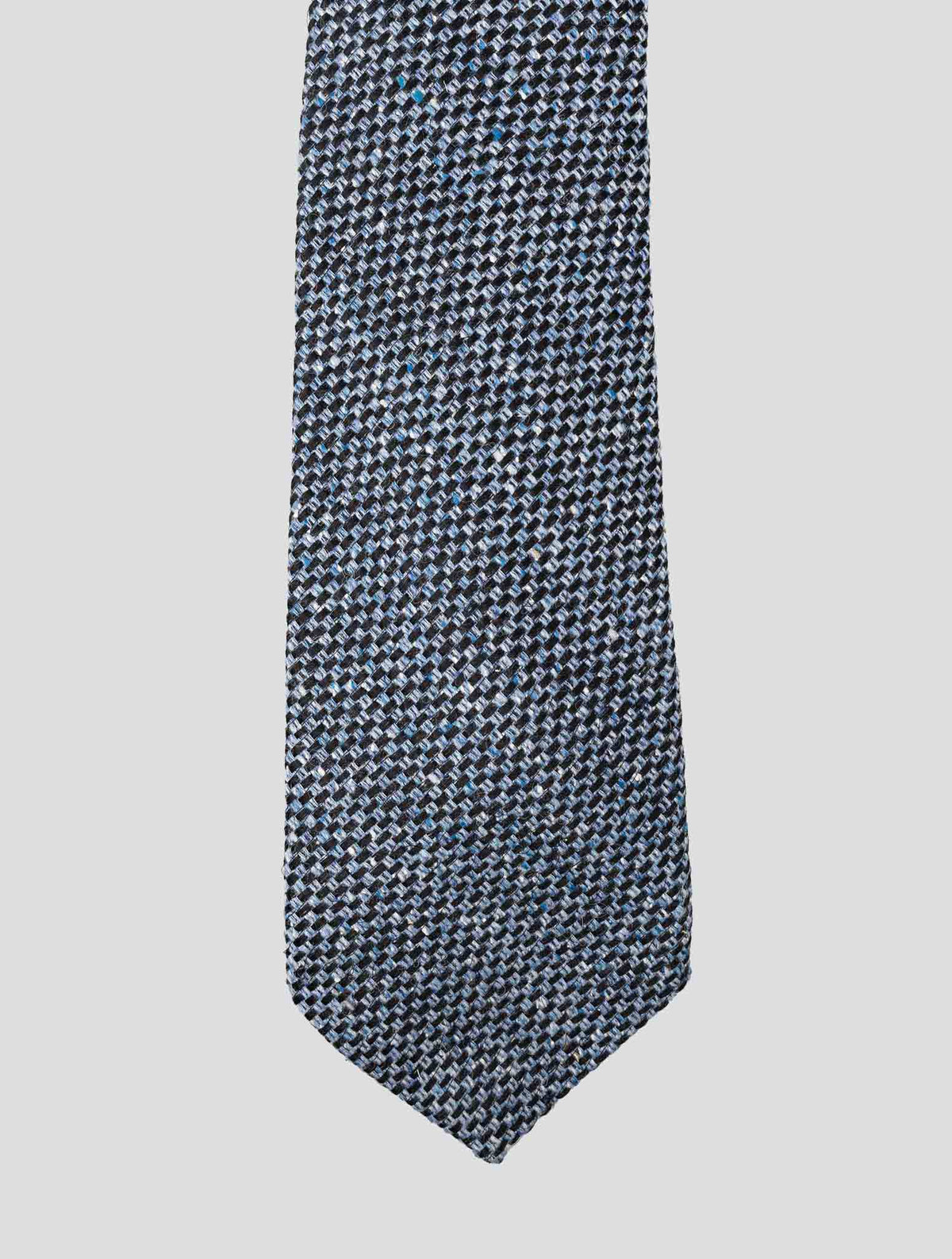 Kiton Kiton Blue Silk Wool Nylon Cotton Tie Blue 001