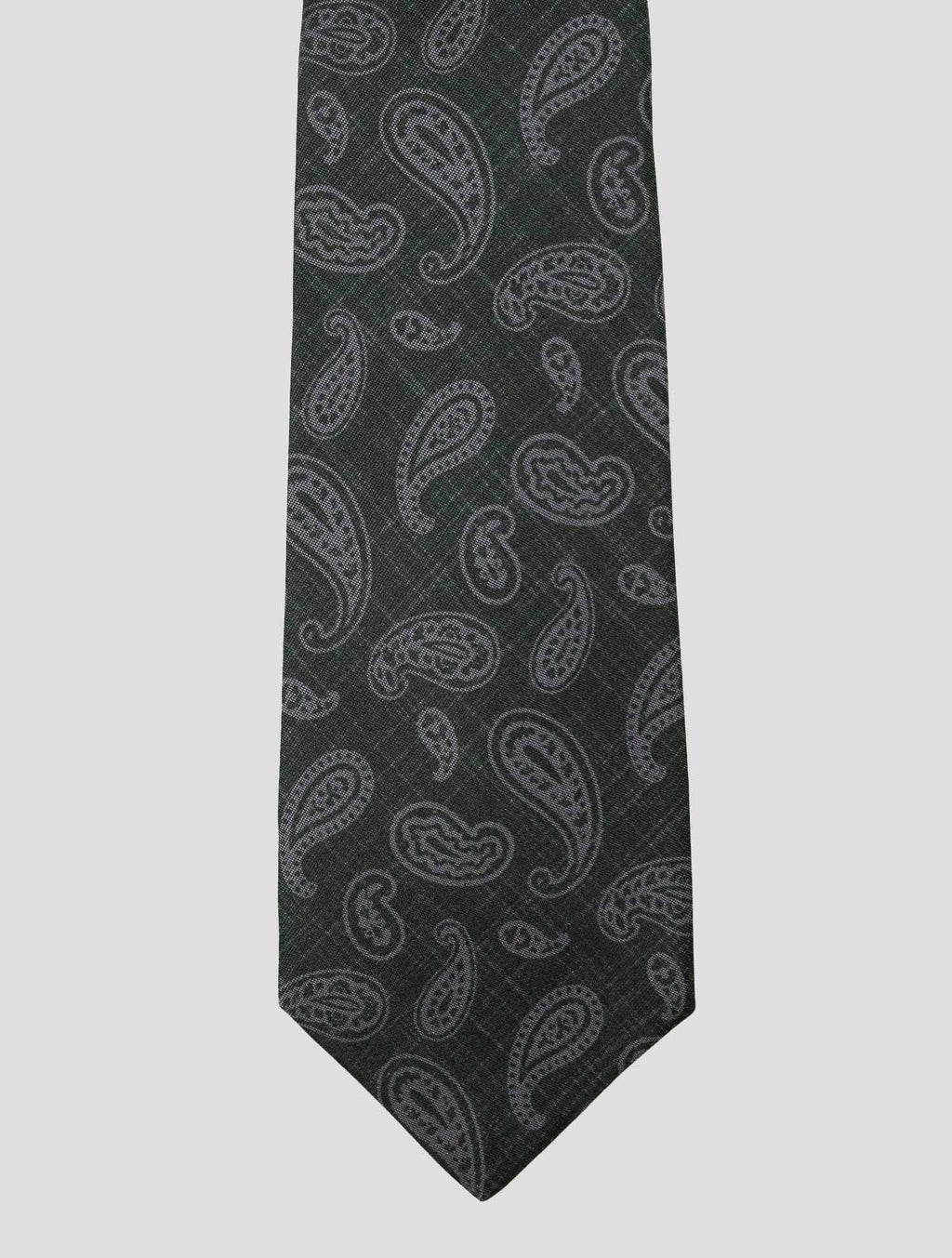 Kiton Kiton Green Silk Tie Green 001