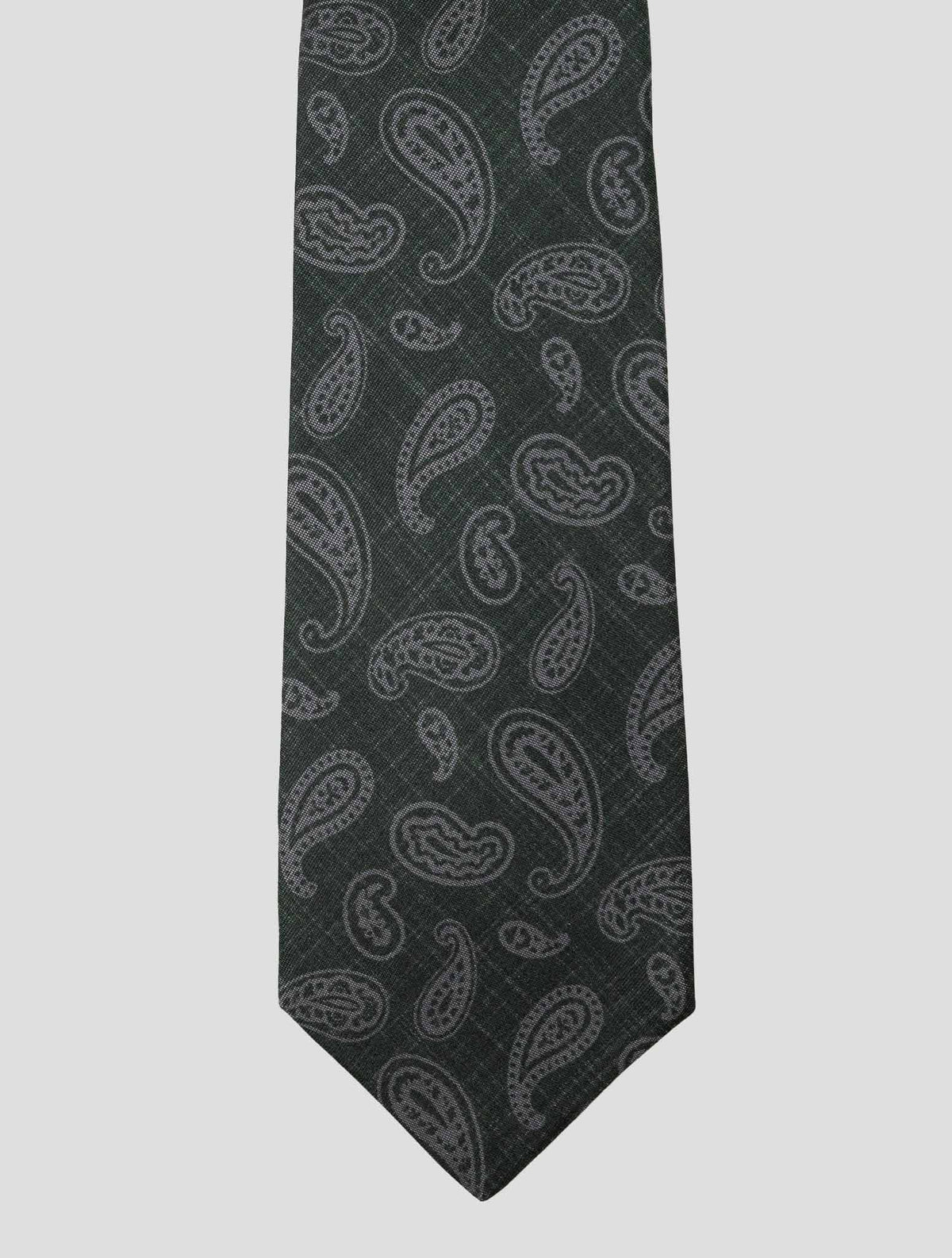 Kiton Kiton Green Silk Tie Green 001