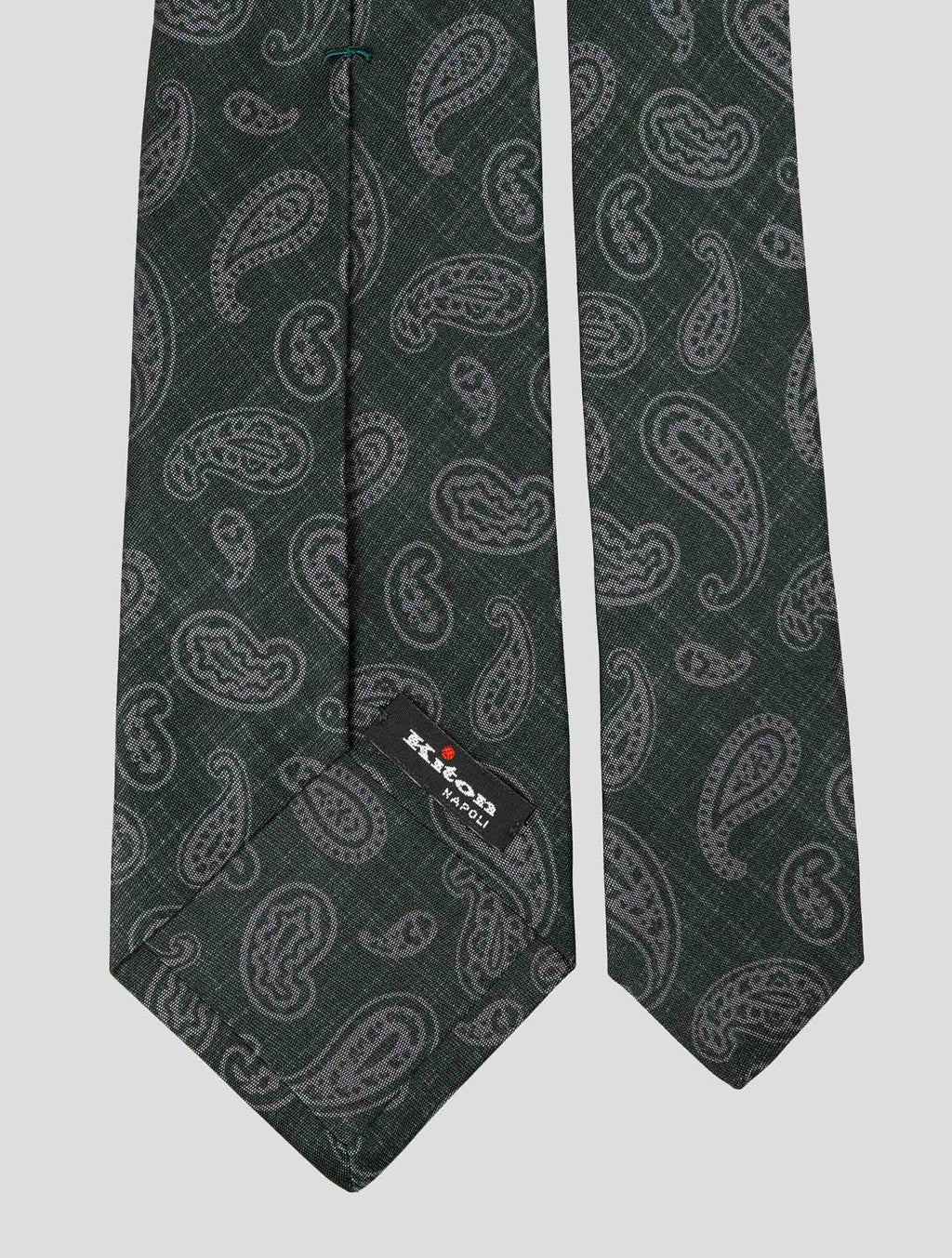 Kiton Green Silk Tie