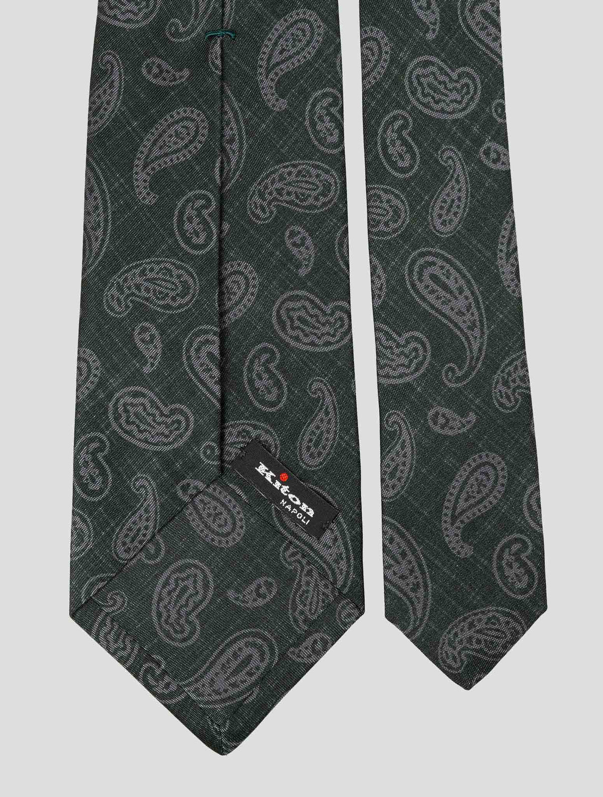 Kiton Green Silk Tie