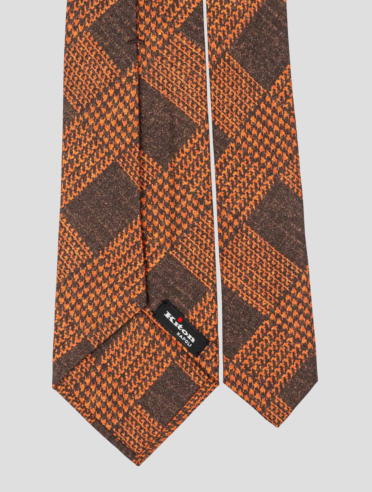Kiton Brown Silk Tie