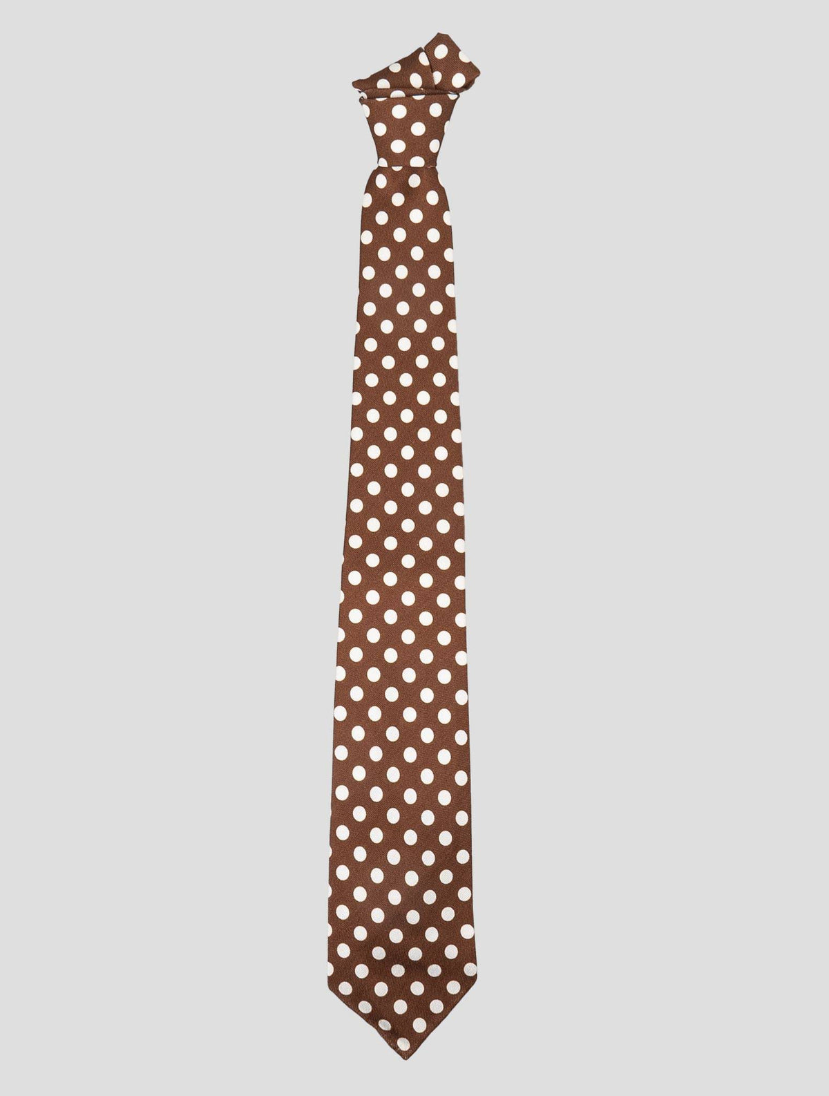 Kiton Kiton Brown White Silk Tie Brown / White 000