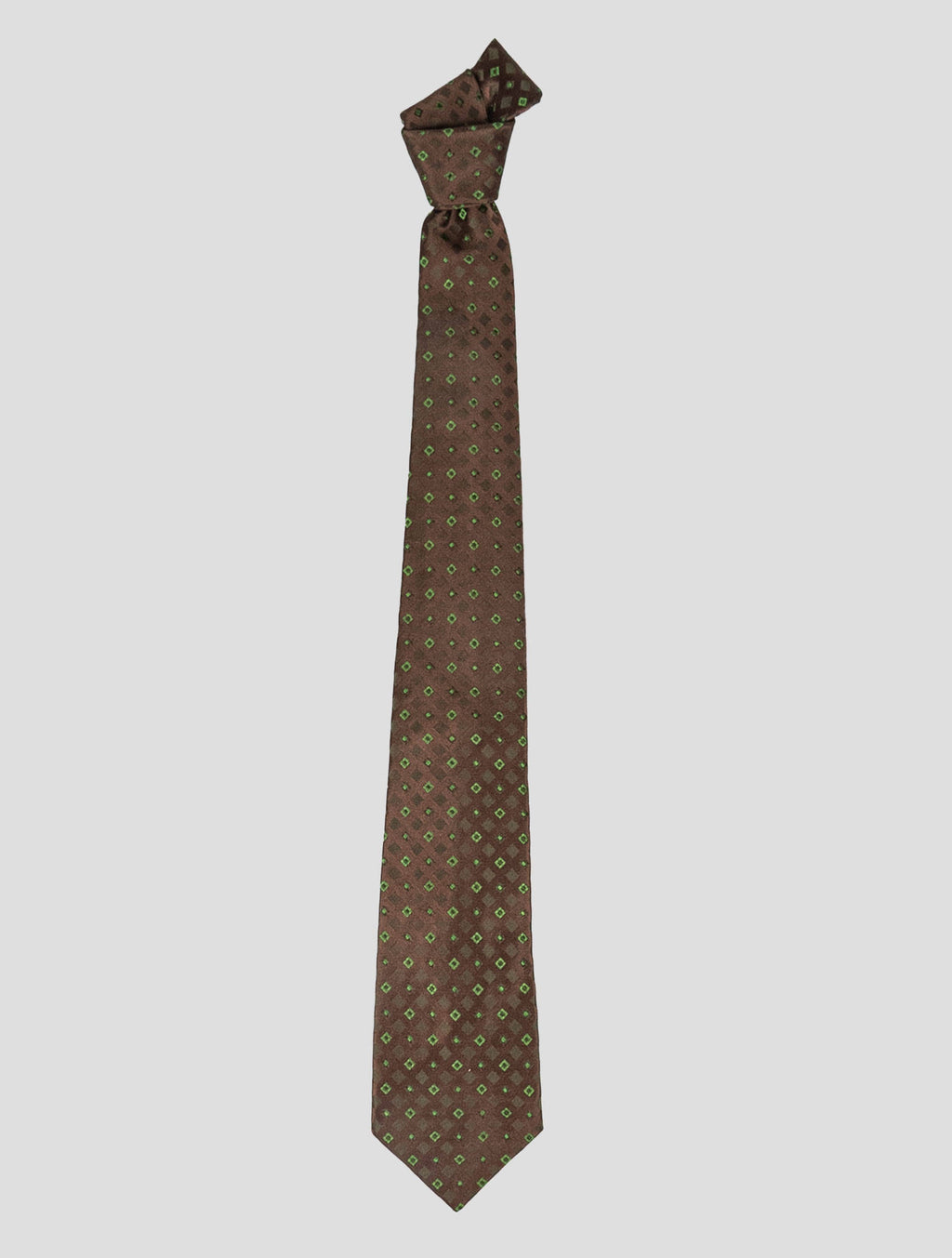 Kiton Kiton Brown Green Silk Tie Brown / Green 000