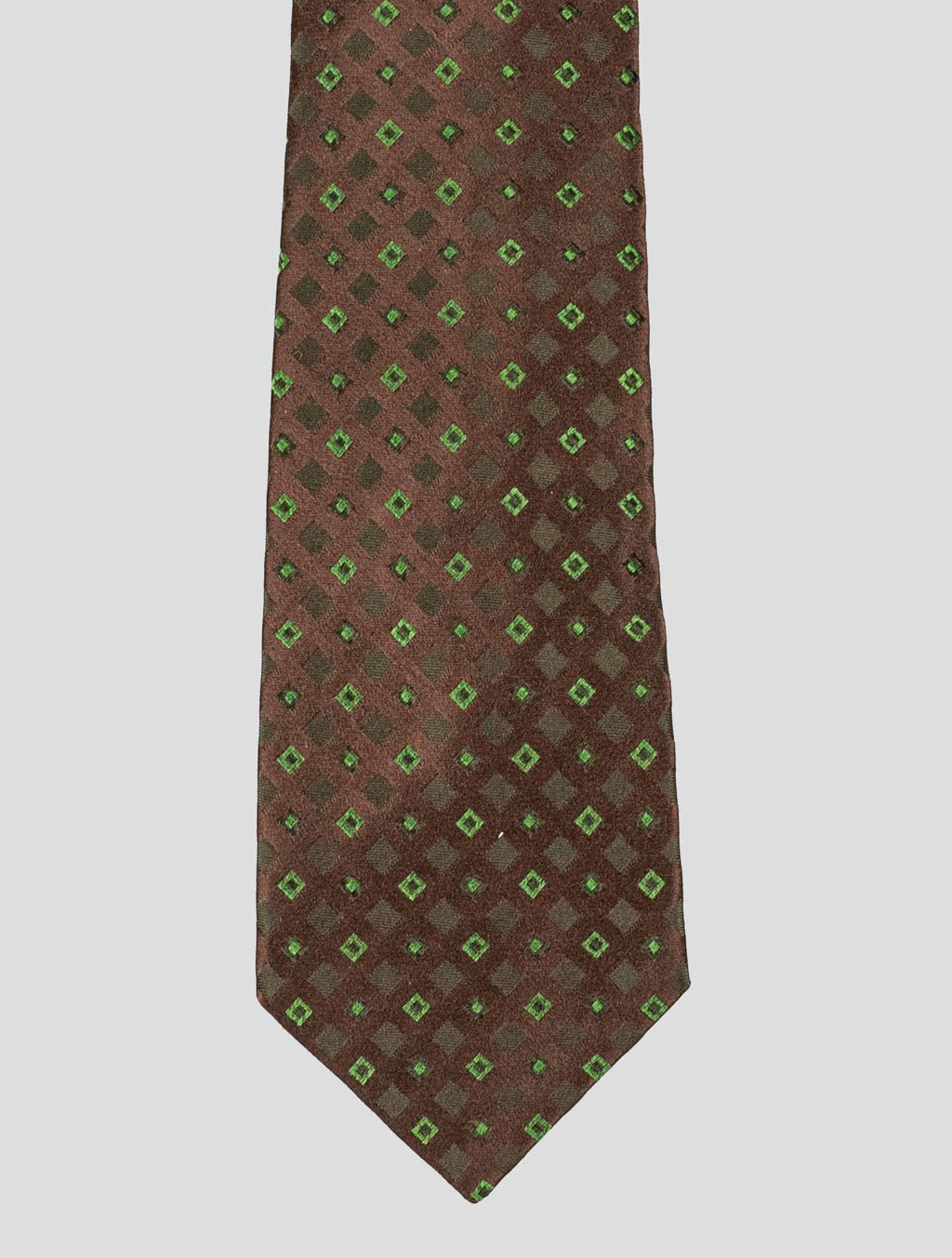Kiton Kiton Brown Green Silk Tie Brown / Green 001