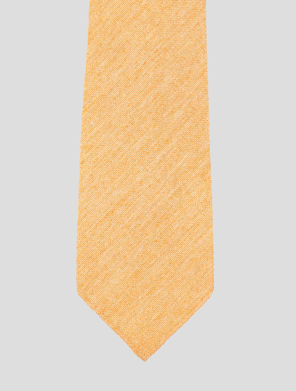 Kiton Kiton Orange Cashmere Wool Silk Tie Orange 001