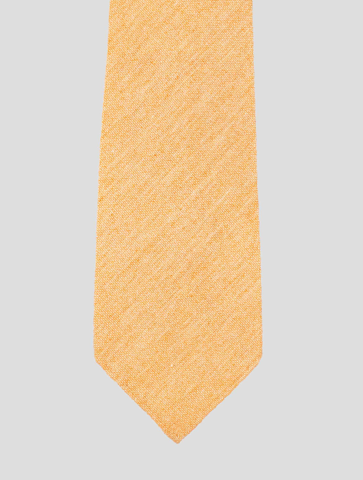 Kiton Kiton Orange Cashmere Wool Silk Tie Orange 001