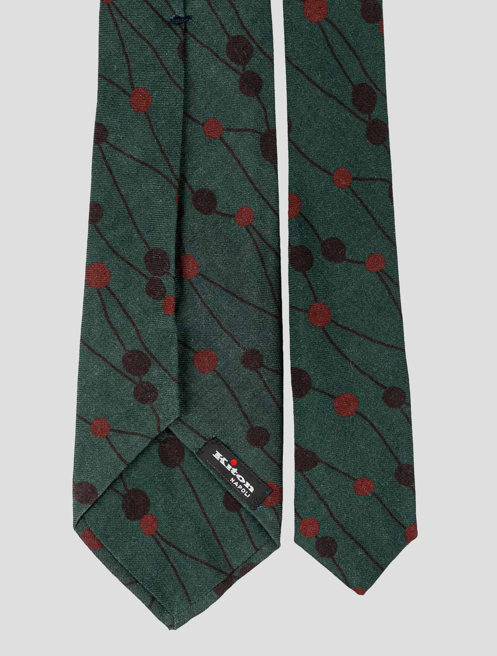 Kiton Green Silk Tie