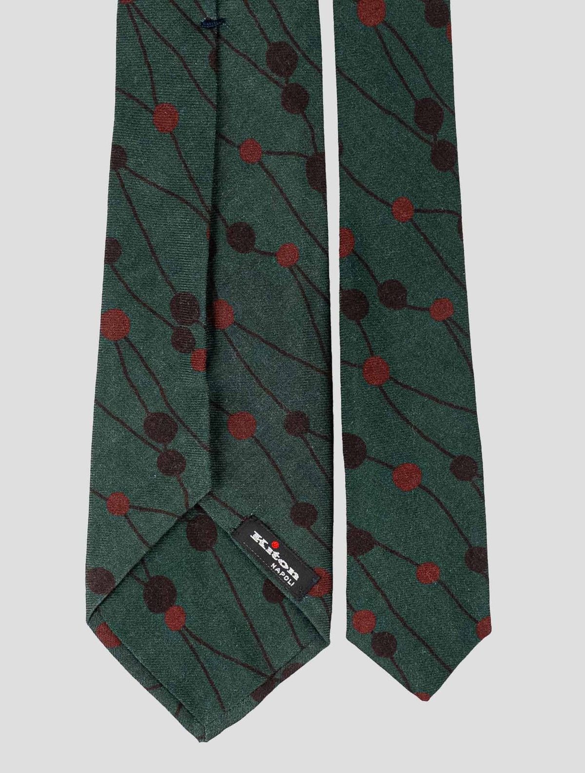 Kiton Green Silk Tie