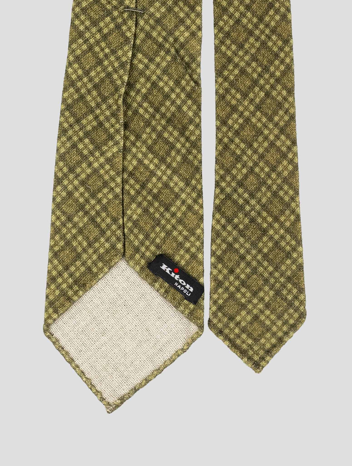 Kiton Green Cashmere Tie