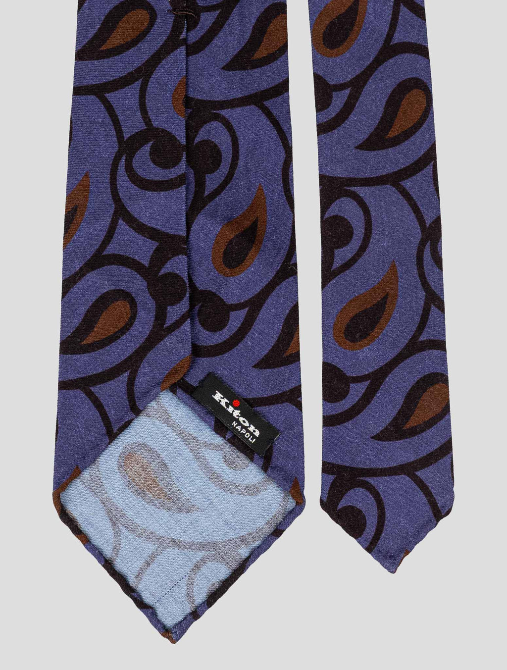 Kiton Multicolor Wool Silk Tie
