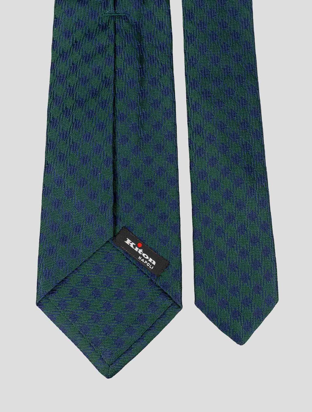 Kiton Blue Green Silk Tie