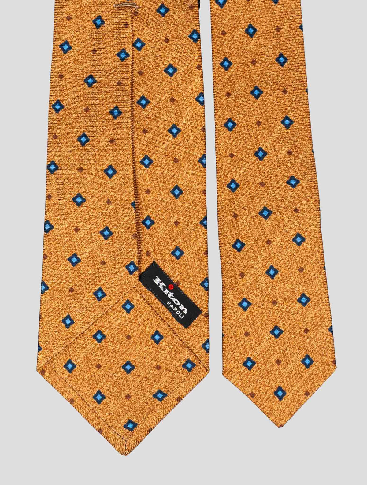 Kiton Orange Silk Tie