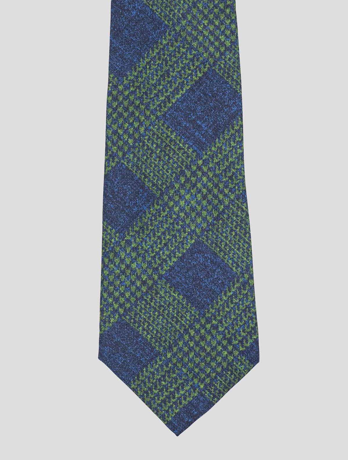 Kiton Kiton Blue Green Silk Tie Blue / Green 001