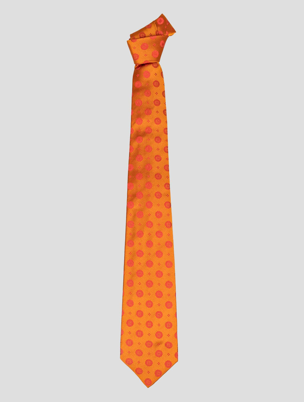 Kiton Kiton Orange Burgundy Silk Tie Orange / Burgundy 000