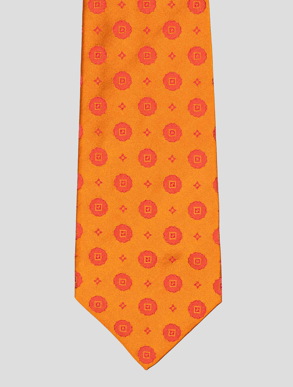 Kiton Kiton Orange Burgundy Silk Tie Orange / Burgundy 001