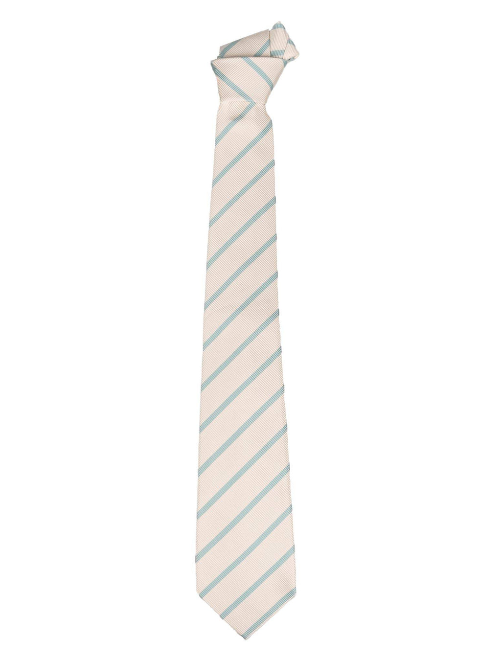 Kiton Kiton Light Blue White Silk Tie White / Light Blue 000