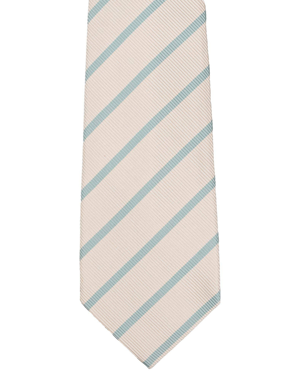 Kiton Kiton Light Blue White Silk Tie White / Light Blue 001