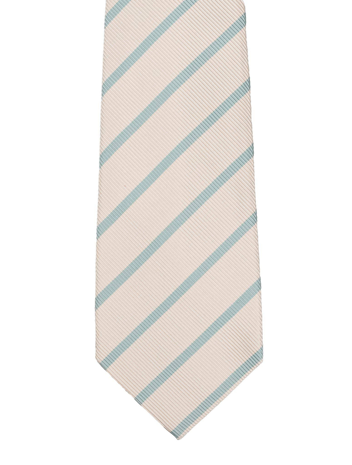 Kiton Kiton Light Blue White Silk Tie White / Light Blue 001