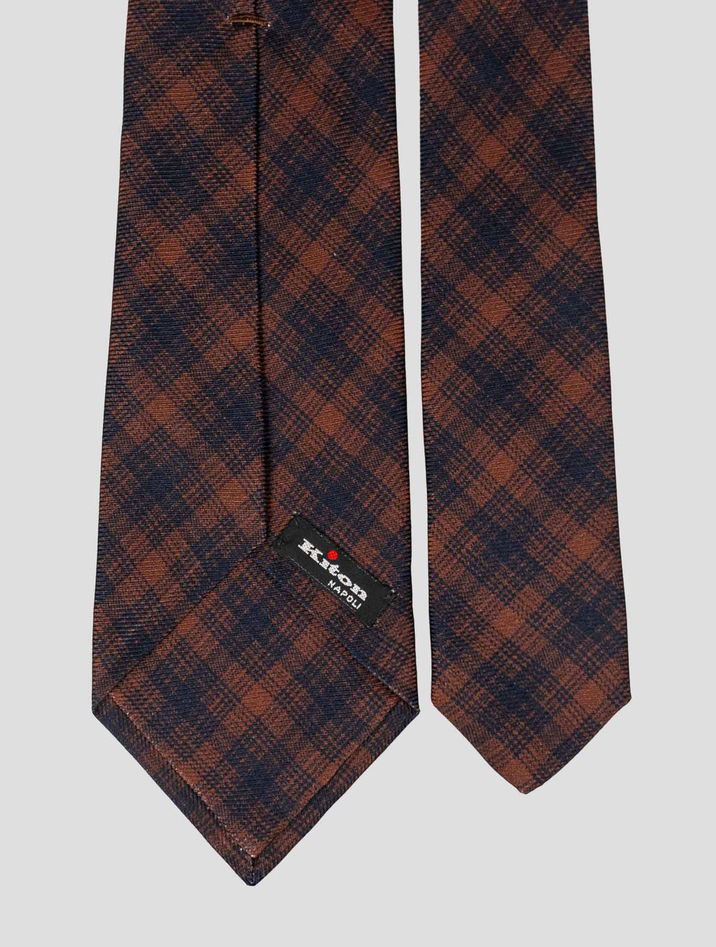 Kiton Brown Silk Tie