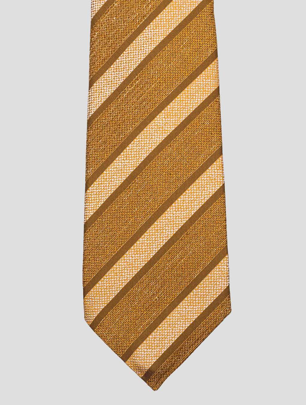 Kiton Kiton Brown Silk Linen Wool Tie Brown 001