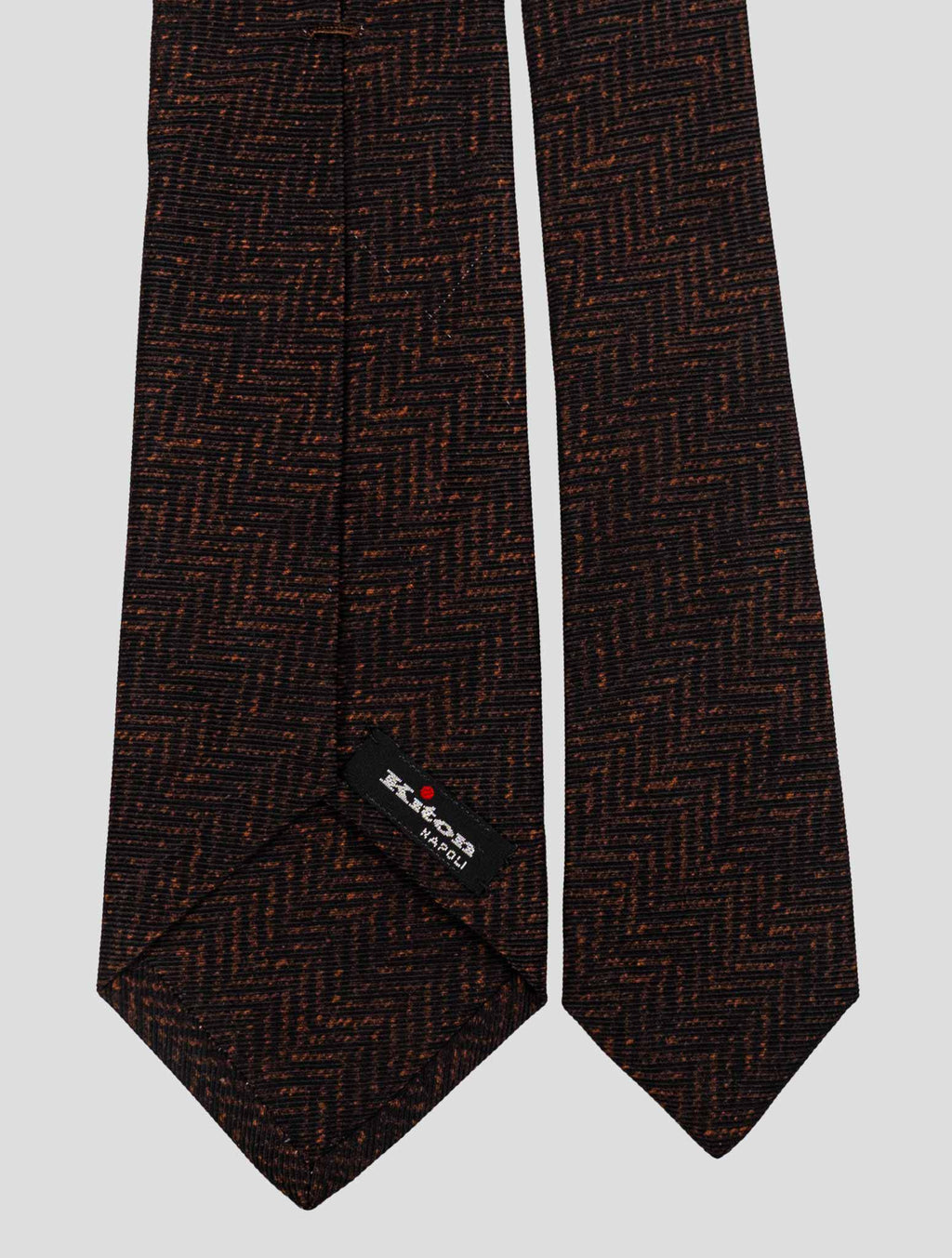Kiton Brown Silk Tie