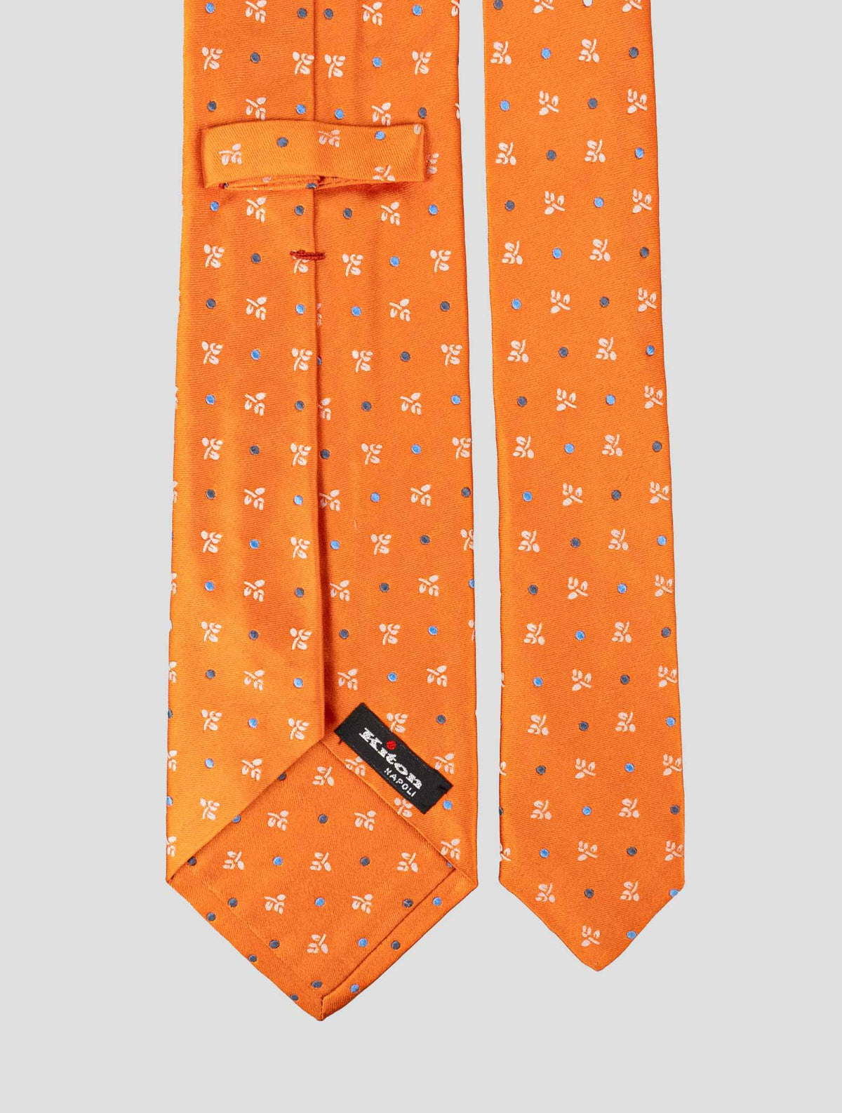 Kiton Orange Silk Tie