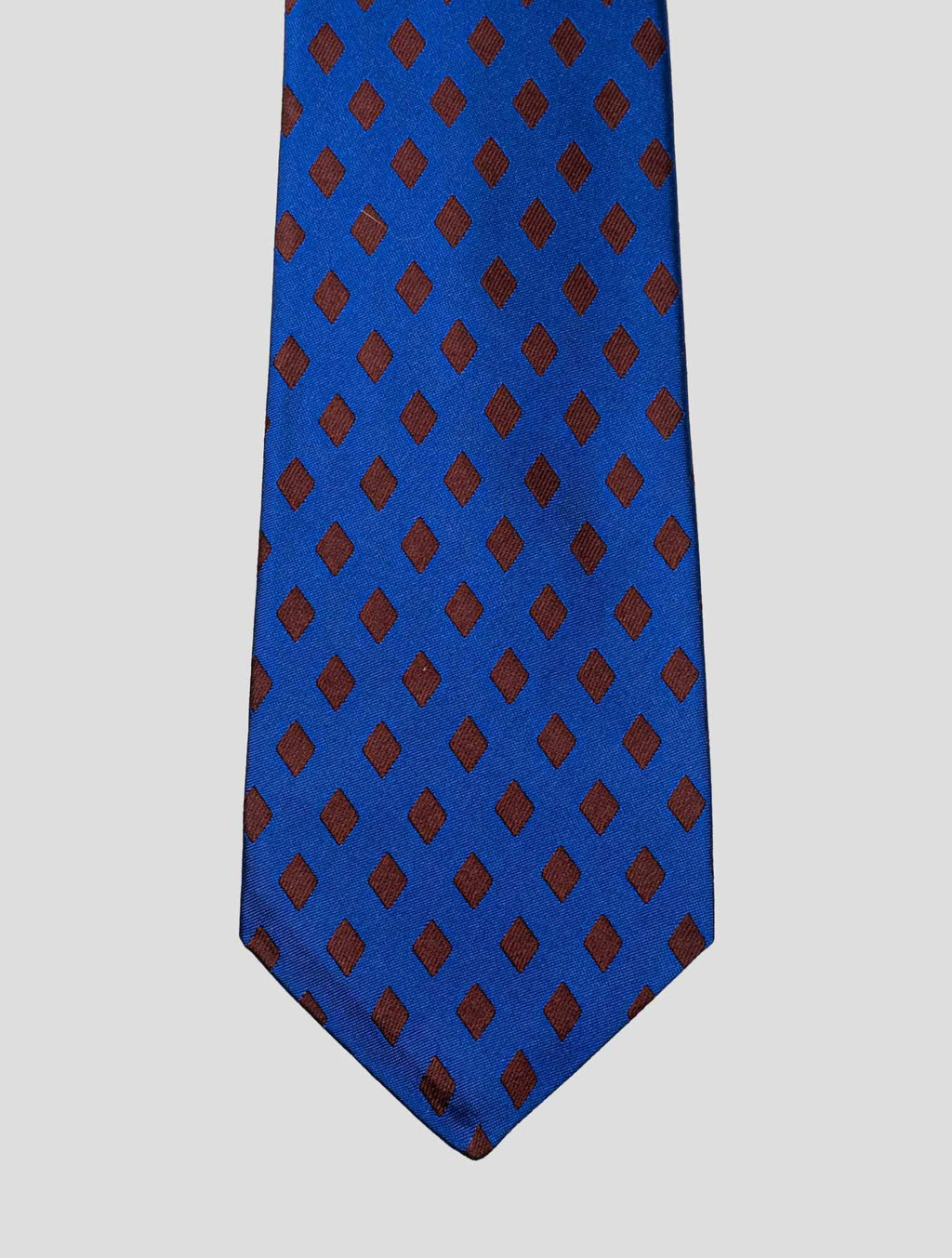 Kiton Kiton Blue Brown Silk Tie Blue / Brown 001