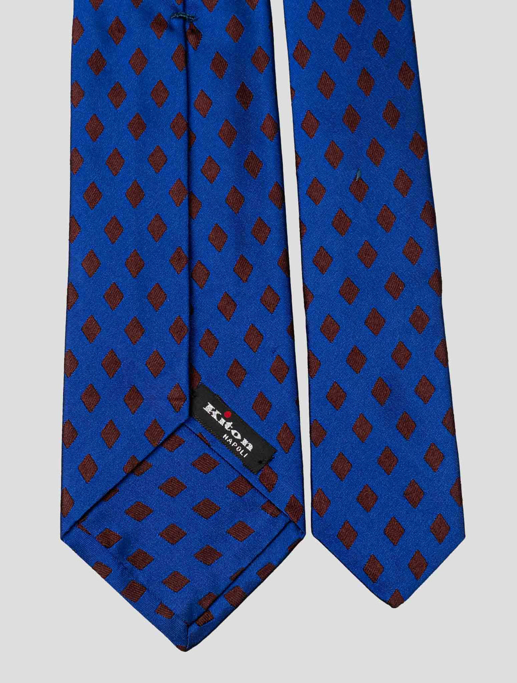 Kiton Blue Brown Silk Tie