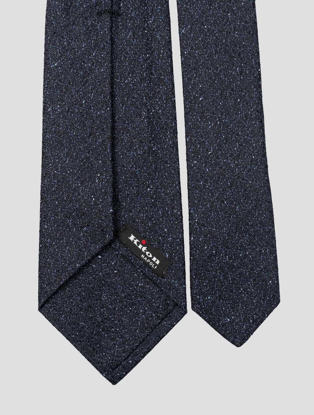 Kiton Blue Silk Wool Tie