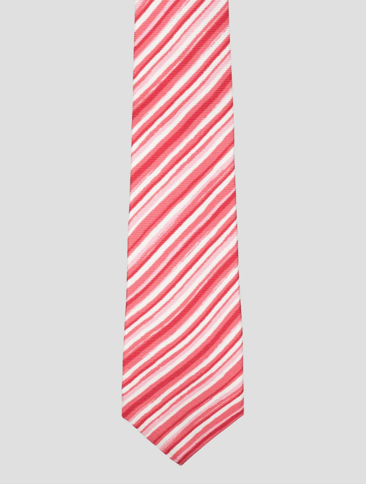 Kiton Kiton Pink White Silk Tie Pink / White 001