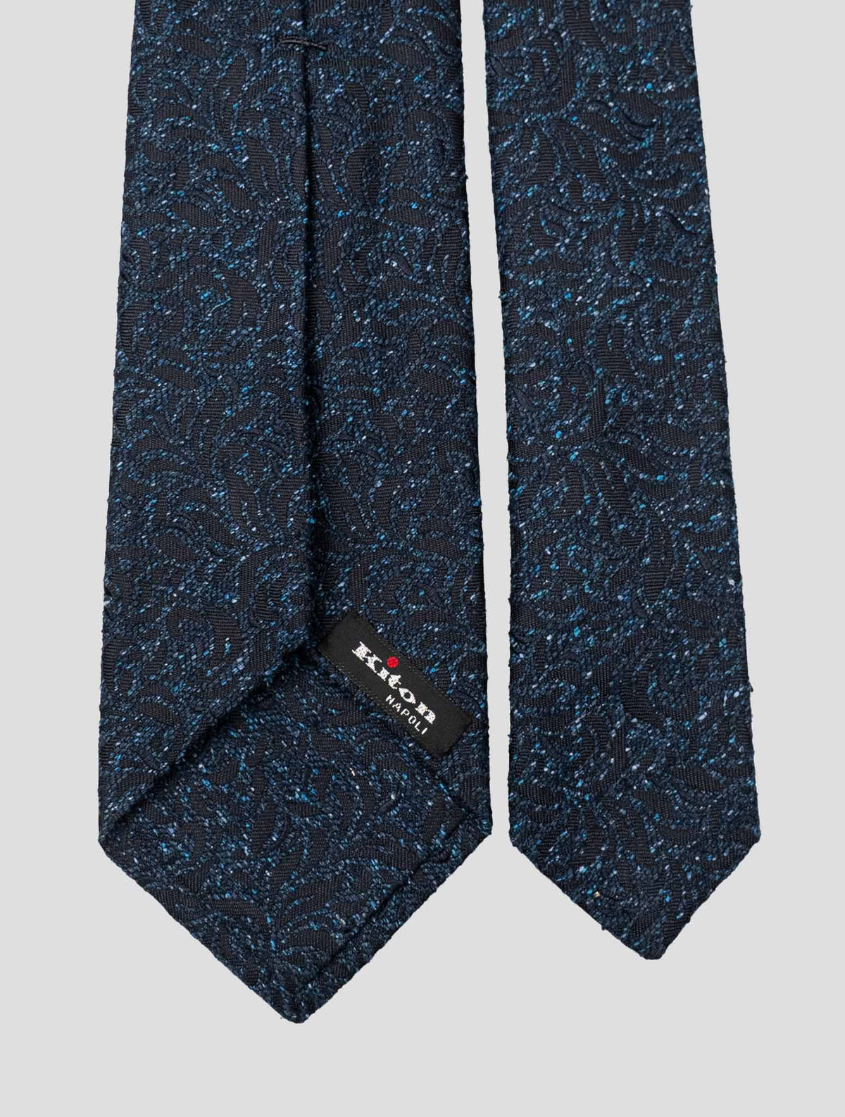 Kiton Blue Silk Virgin Wool Tie