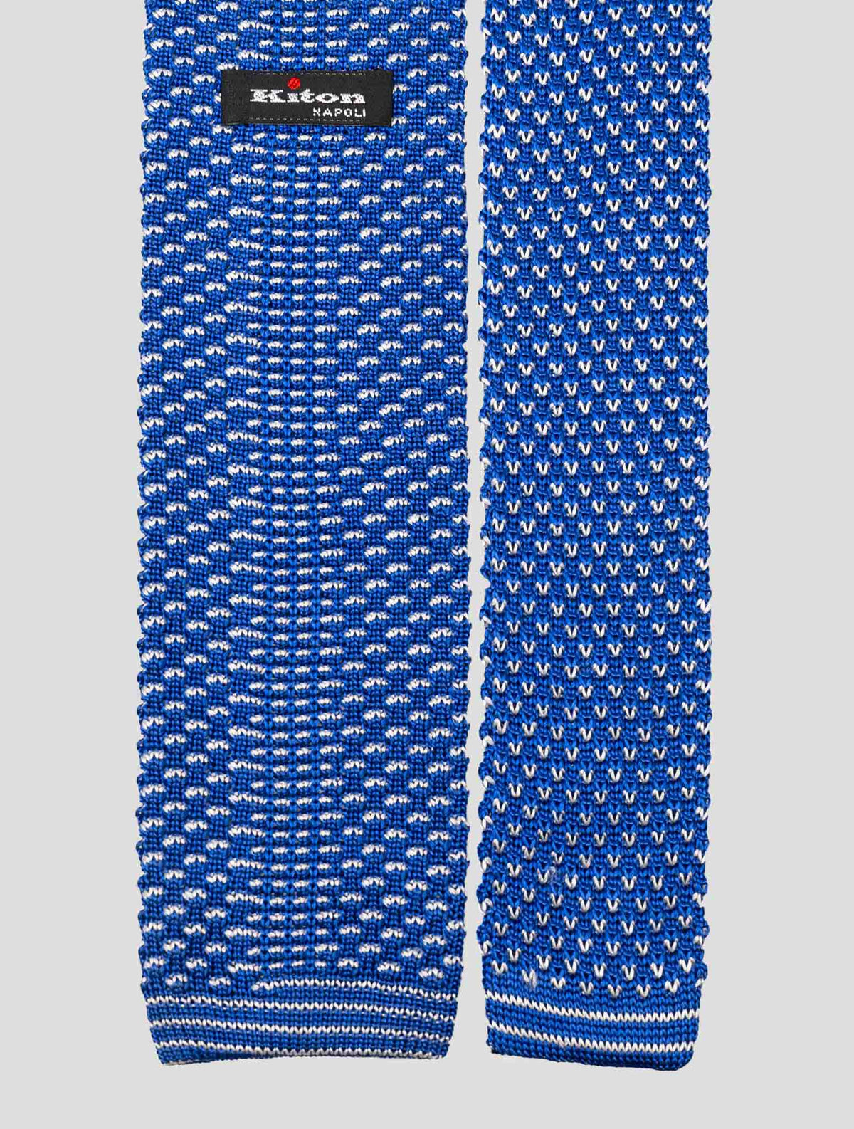 Kiton Blue Silk Tie