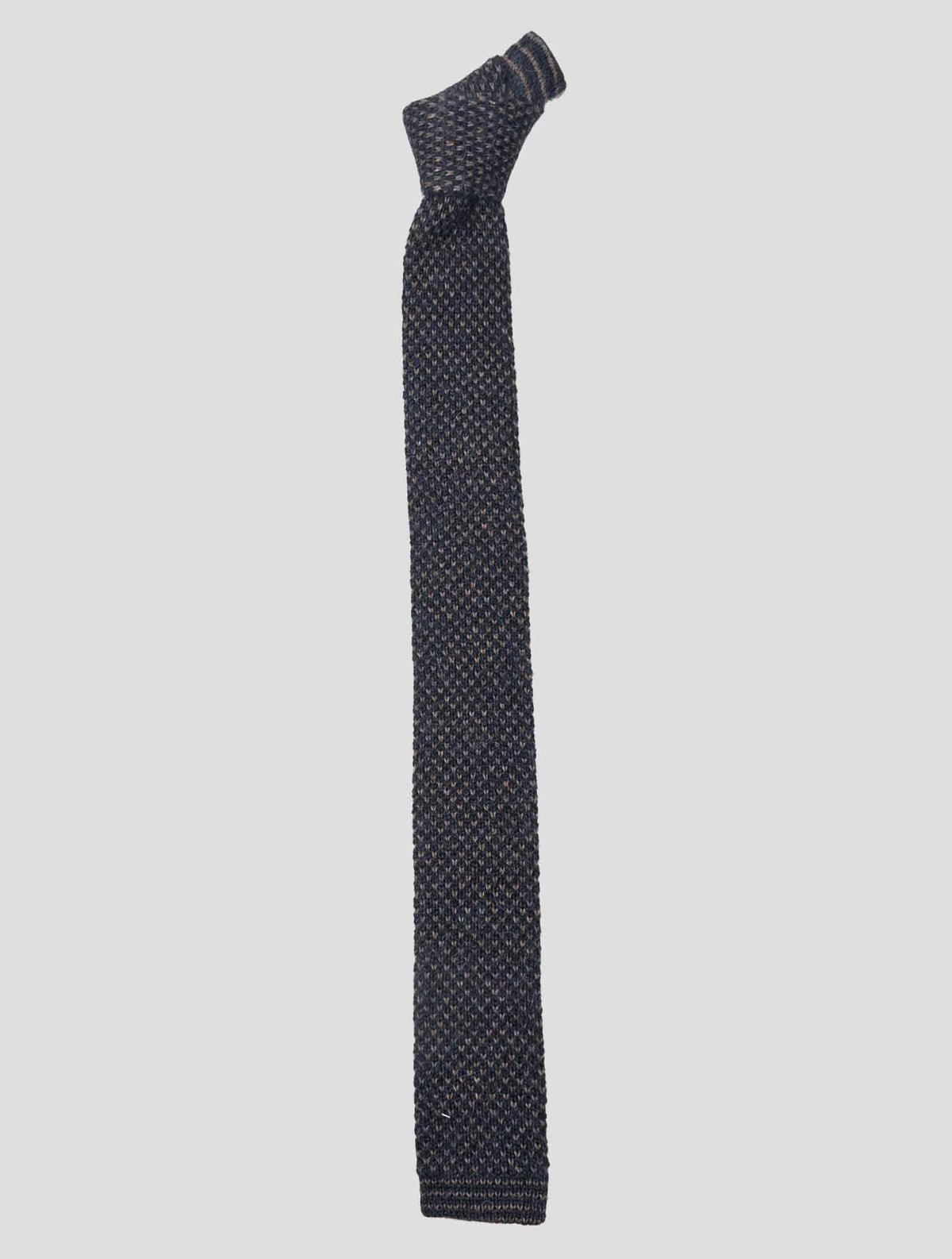 Kiton Kiton Blue Brown Acrylic Alpaca Wool Tie Blue / Brown 000