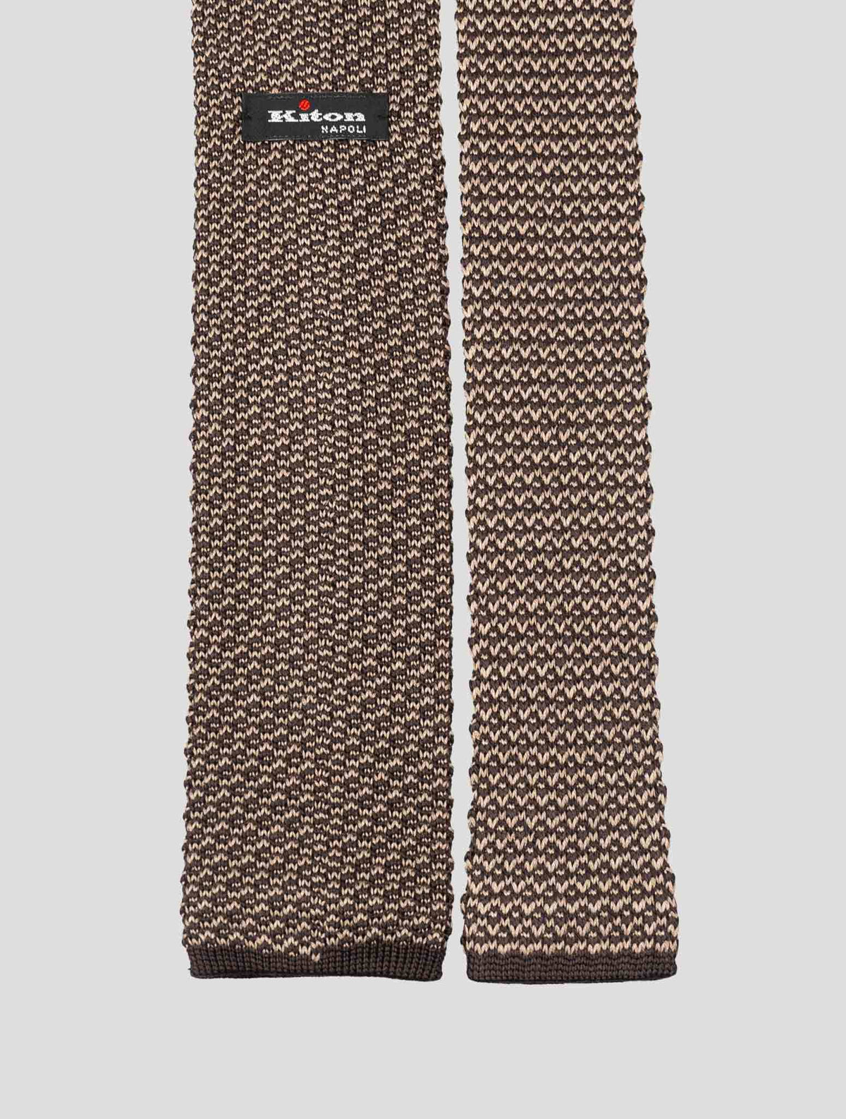 Kiton Brown Silk Tie