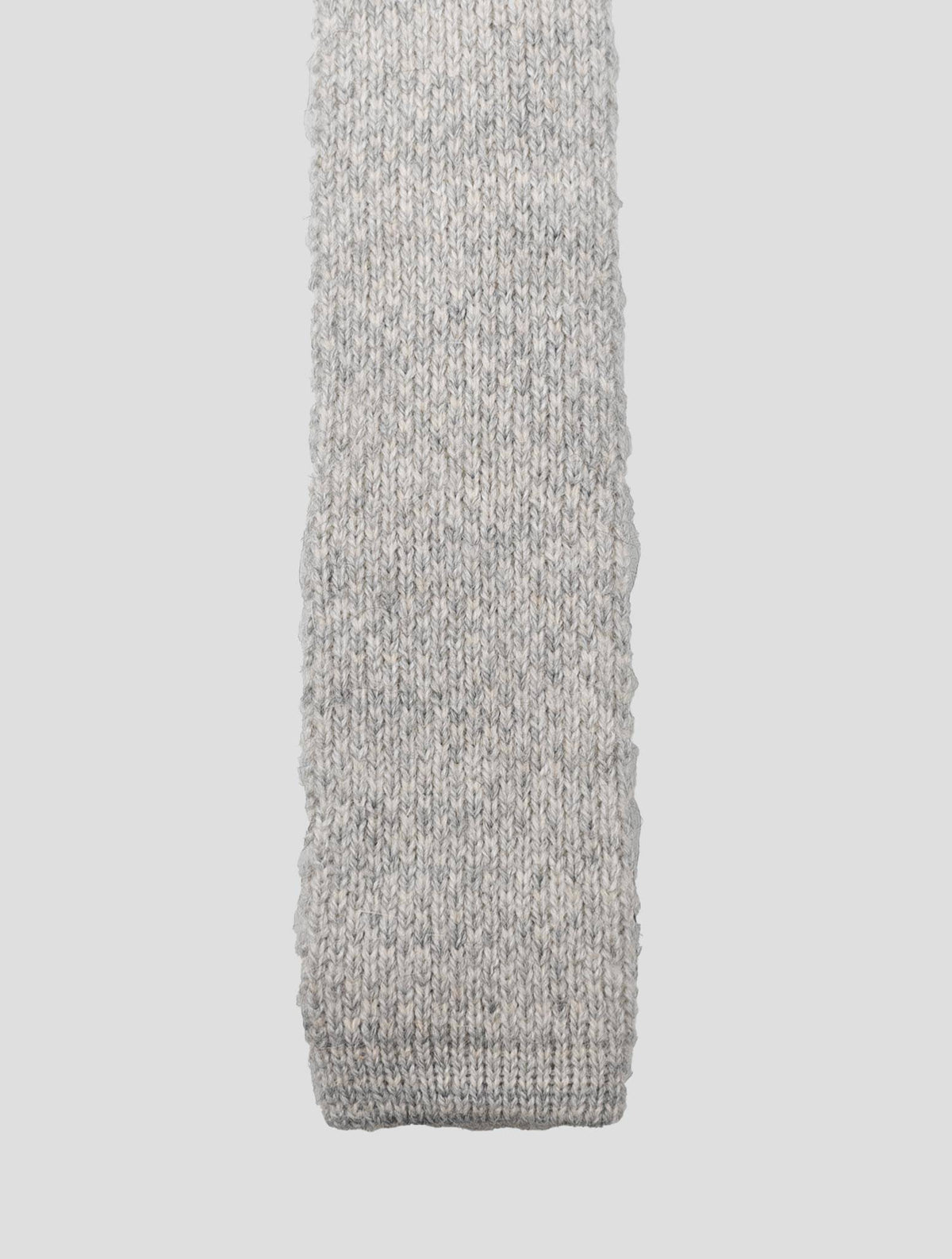 Kiton Kiton Gray Acrylic Alpaca Wool Tie Gray 001