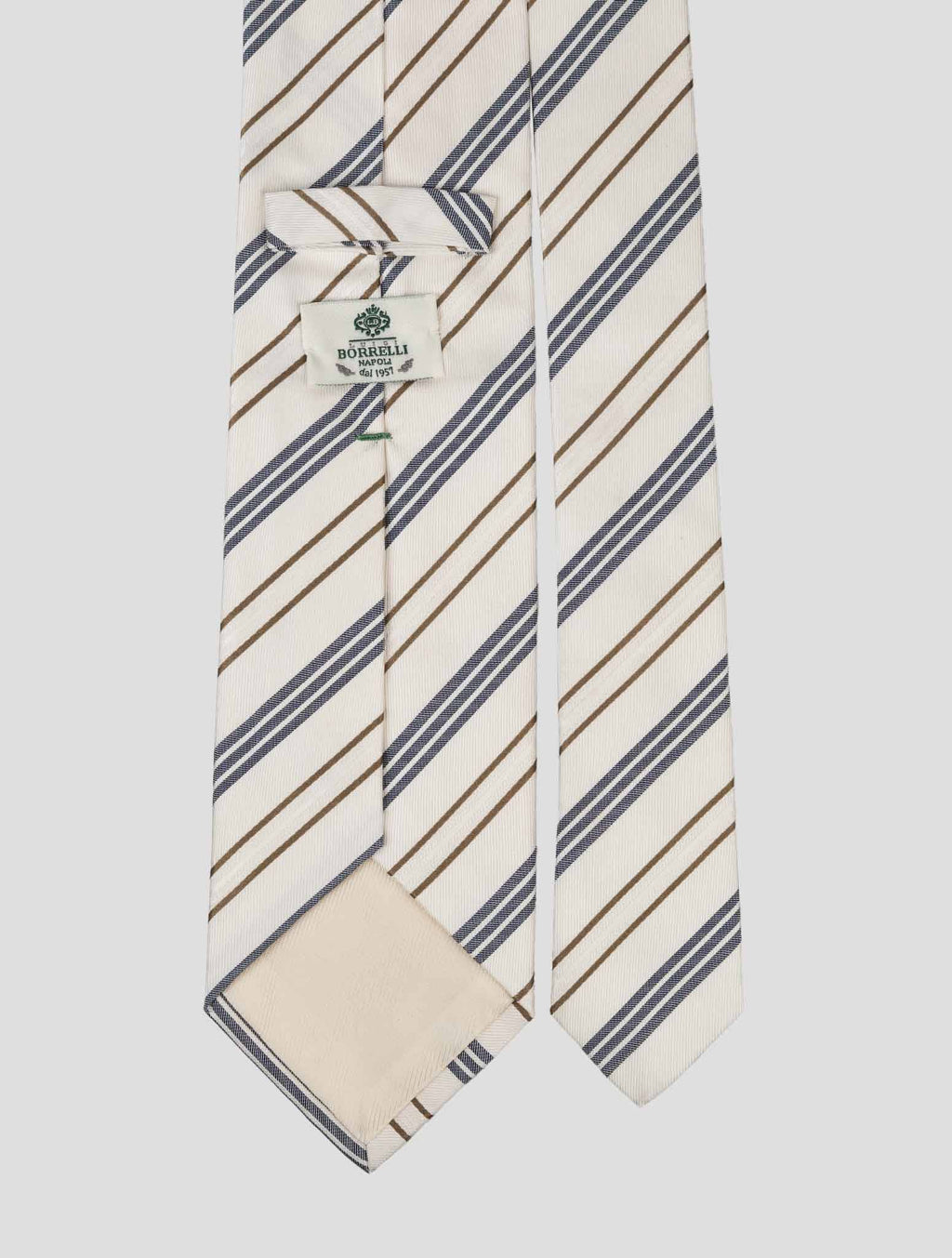 Luigi Borrelli White Silk Tie
