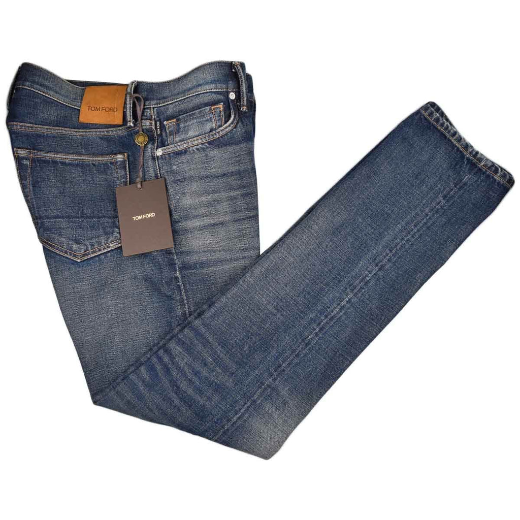 Tom Ford Blue Cotton Jeans