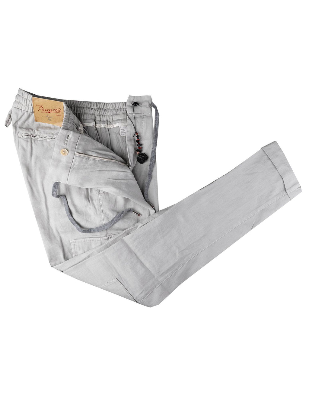 Marco Pescarolo Marco Pescarolo Gray Linen Cotton Ea Cargo Pants Gray 001