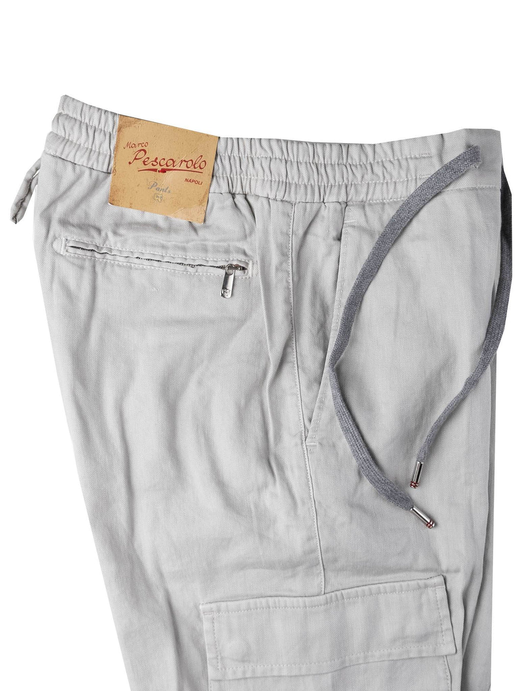 Marco Pescarolo Gray Linen Cotton Ea Cargo Pants