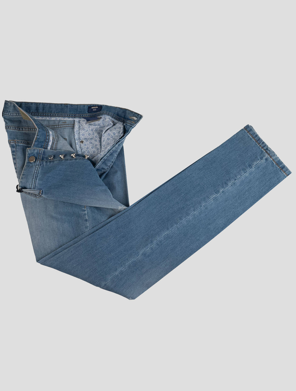 Cesare Attolini Cesare Attolini Light Blue Cotton Ea Jeans Light Blue 001