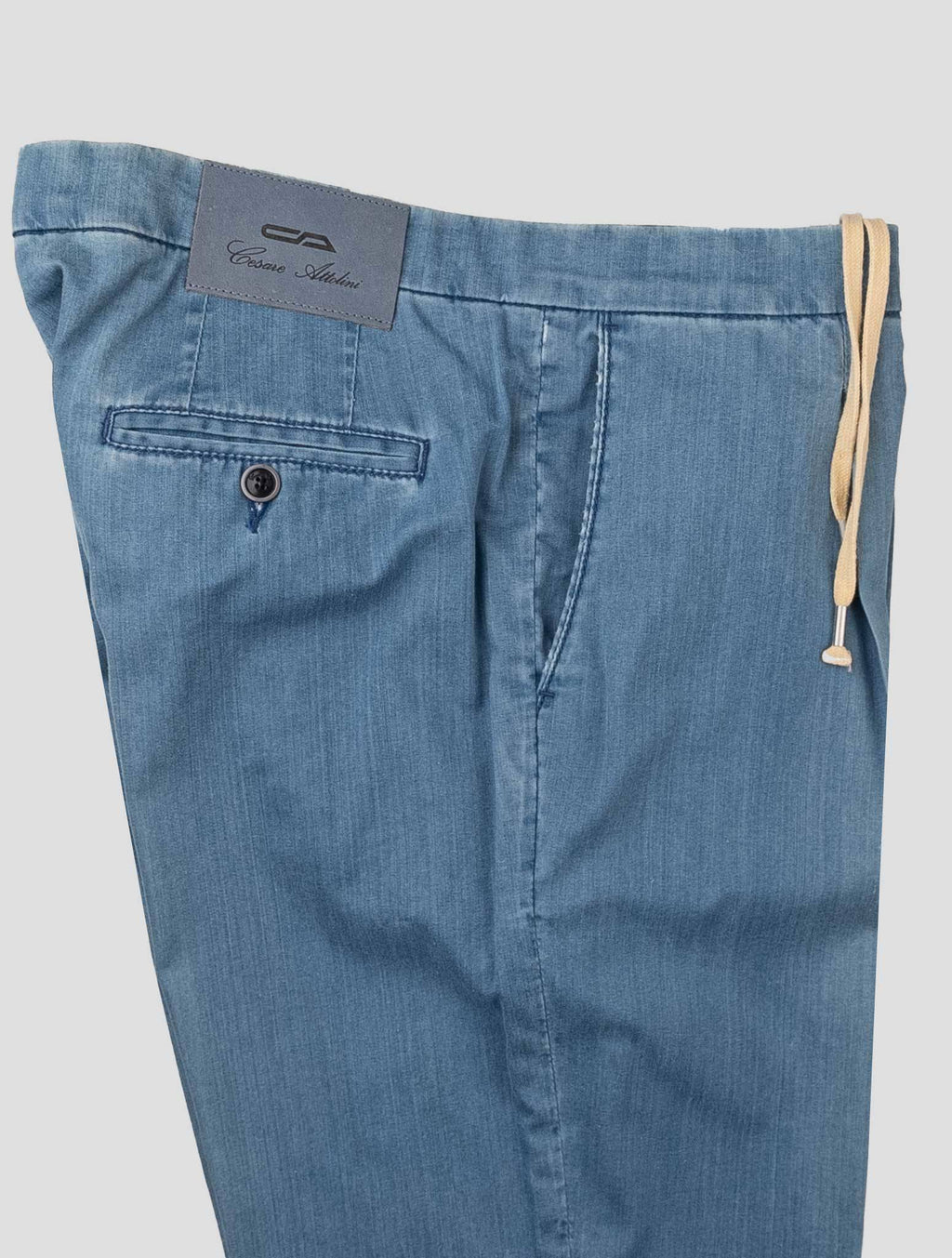 Cesare Attolini Light Blue Cotton Pu Jeans
