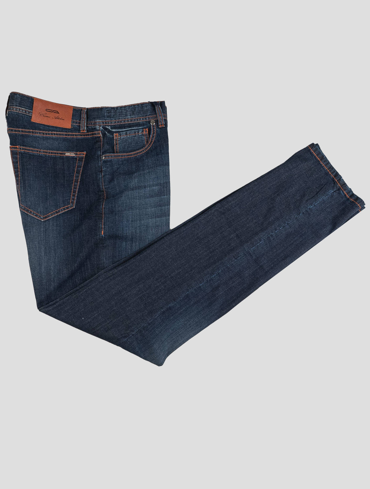 Cesare Attolini Blue Cotton Pu Jeans