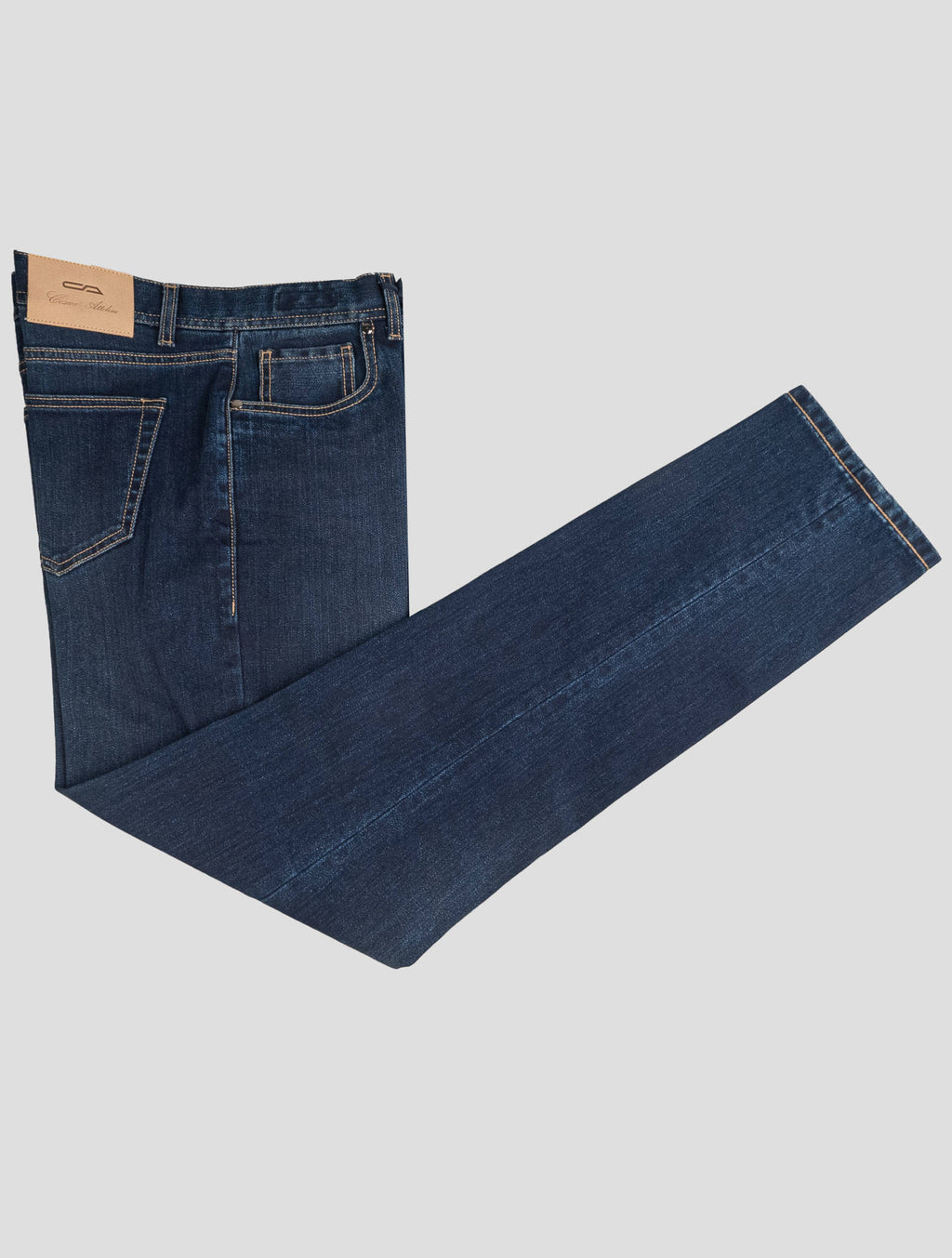 Cesare Attolini Blue Cotton Pu Jeans
